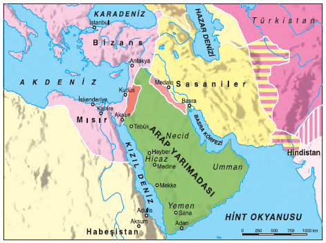 İslamiyet’in doğduğu sırada Arap Yarımadası ve çevresindeki devletler