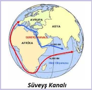 Süveyş Kanalı Haritası