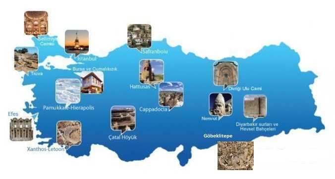 Türkiye'den UNESCO Dünya Mirası Listesine Giren Tarihi, Arkeolojik ve Coğrafi Mekanlar