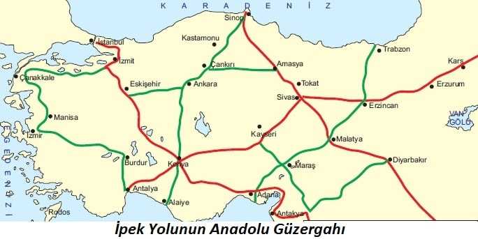 İpek Yolunun Anadolu Güzergahı