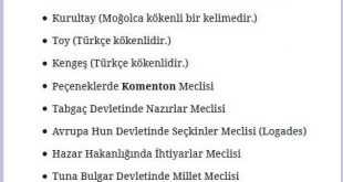 İlk Türk Devletlerinde Meclis İsimleri