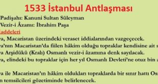 İstanbul (İbrahim Paşa) Antlaşması ve maddeleri
